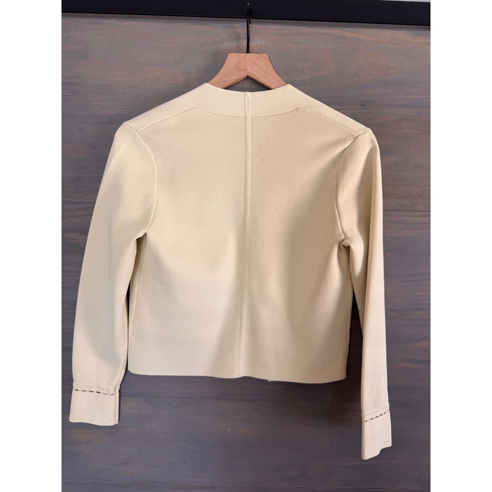 MM.LaFleur Woolf Jardigan Cream Ecru Knit Open Front Jacket XS RPFC-19-021‎ - Picture 4 of 8